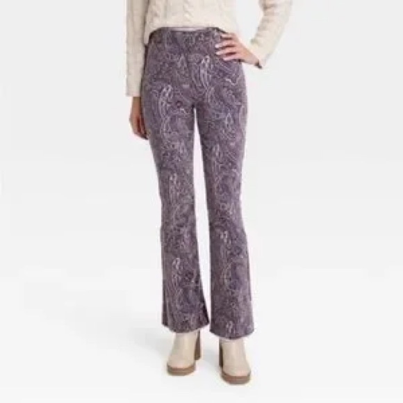Paisley Boot Cut Pants - Picture 1 of 3